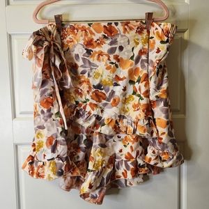 SHEIN Curve 4XL‎ Orange Floral Skort